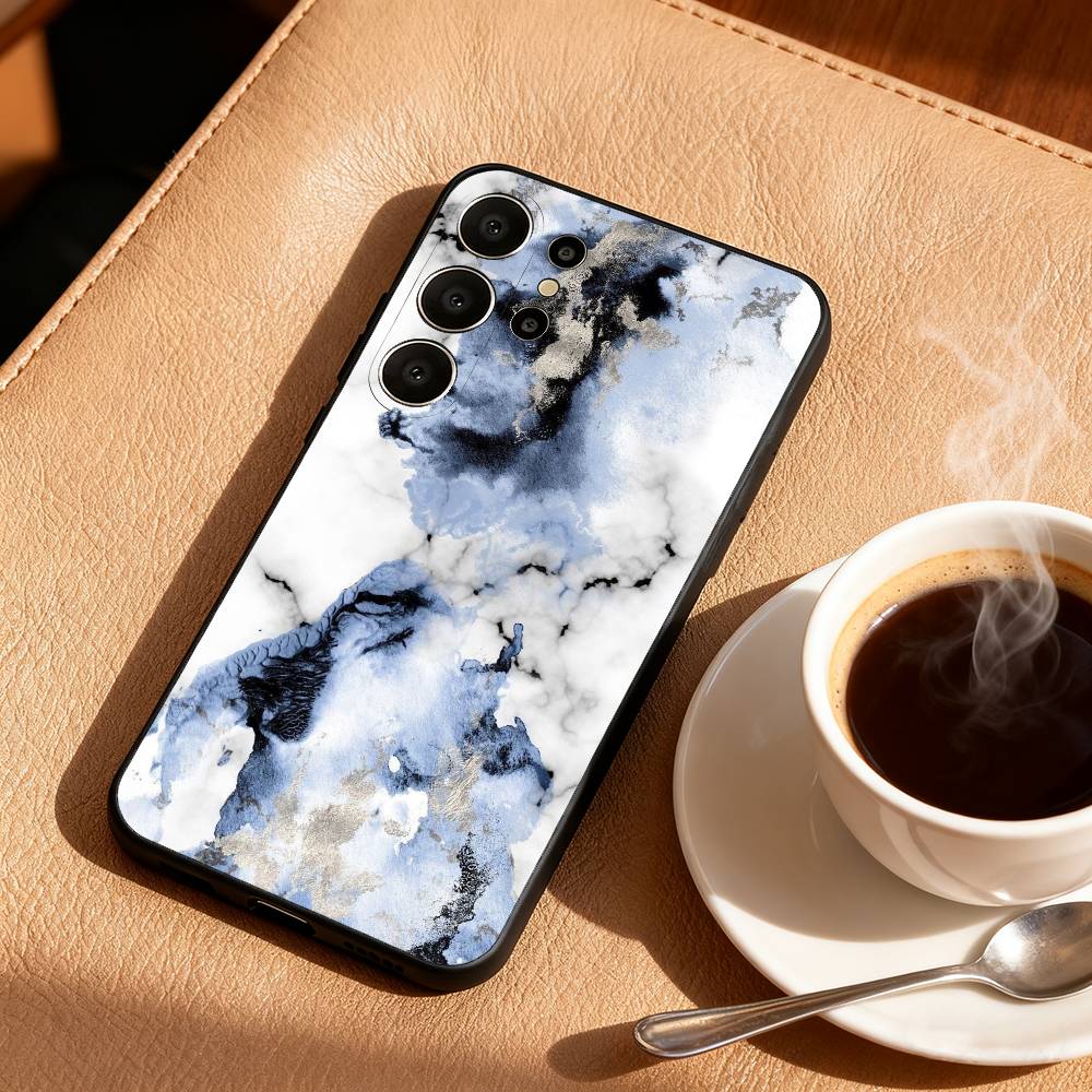 Чехол с блестками и мраморным узором G-Glitter Art для Samsung S26, S25, S24, S21, S22, S23, S30, Ultra, S20, FE, Lite, 10, 9, Черный