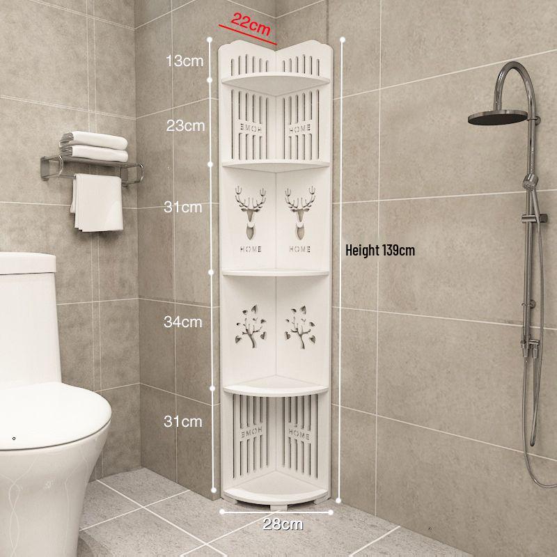 Треугольная угловая напольная полка для ванной комнаты для туалетных принадлежностей