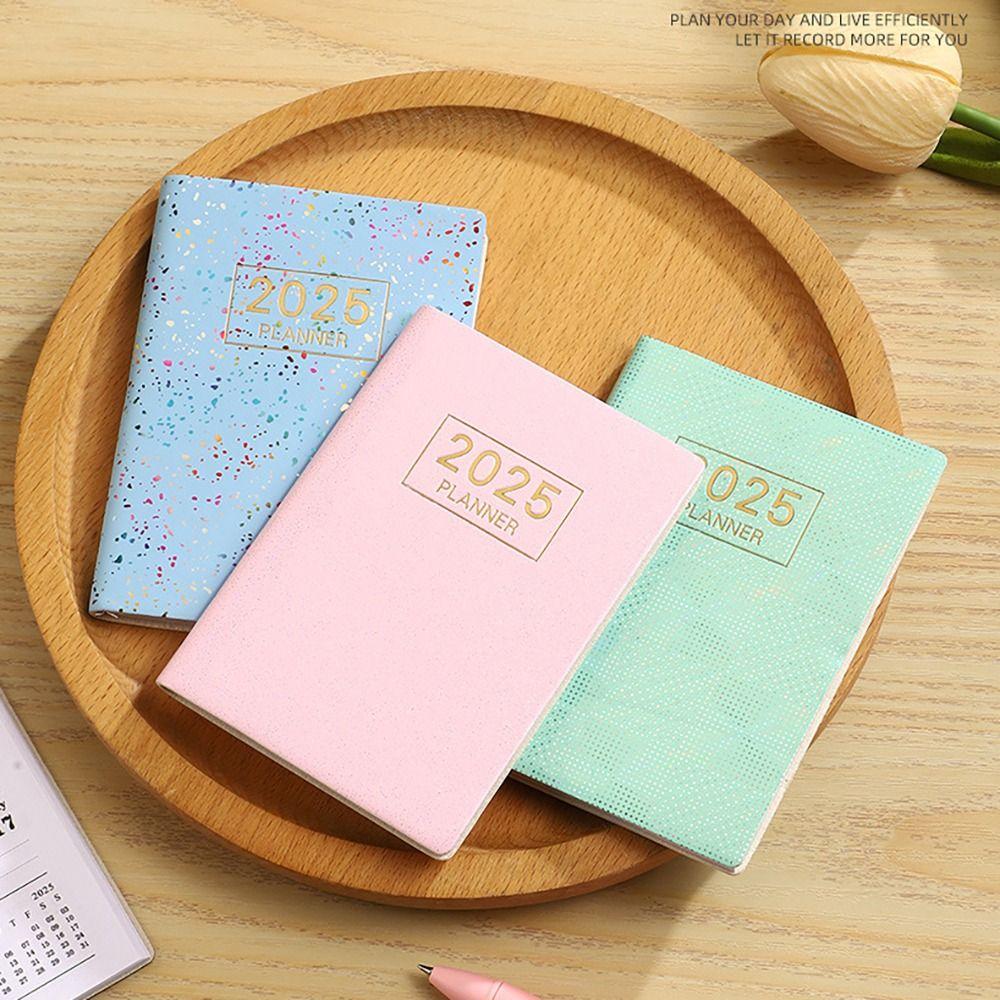 Mini 2025 Agenda Book Laser Daily Weekly Monthly Planner Notebook School Office