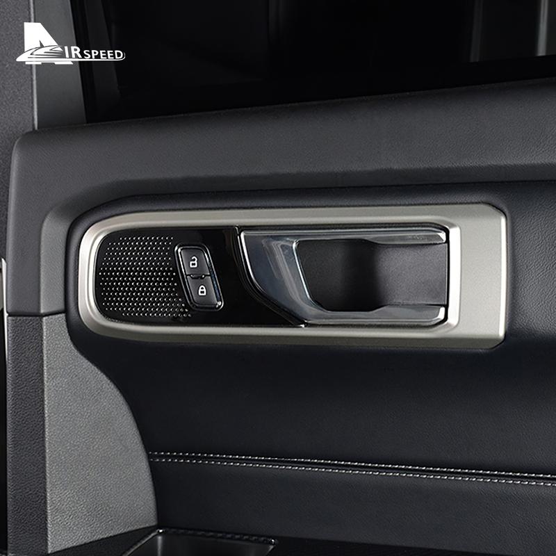 Stainless Steel Door Handle Horn Trim Sticker Cover for Ford Explorer Auto Accessories