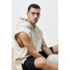 H M Sleeveless Sport Hoodie Regular Fit dryMove ligHt Beige