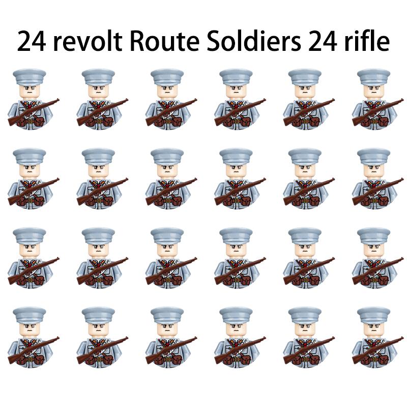 Нетоксичные 24 шт. Военные Фигурки Вторая Мировая Война Военный Продукт Фигурка Солдата Строительные Блоки Детский Праздничный Подарок Игрушки Подарки Забавные