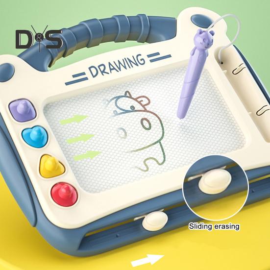 Магнитная доска для граффити с 4 различными штампами для рисования, легко стирает рисунки, ручка не теряется, детская доска для рисования, развивающая игрушка