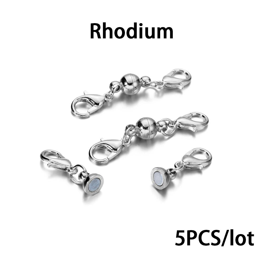5Sets Copper Magnetic Clasps With Lobster Clasps Connectors for Necklaces Bracelets Clasp Hooks DIY Jewelry Making Findings