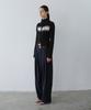 EN OR Belted Pintuck Wide Slacks - Navy