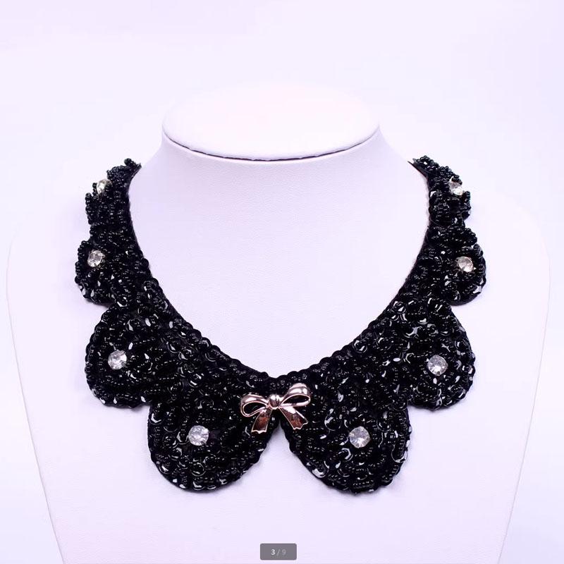 Diamond Women Shirt False Collars Crystal Removable Collar For Women Fake Collar Detachable Diamond Lacklace Nep Kraagie