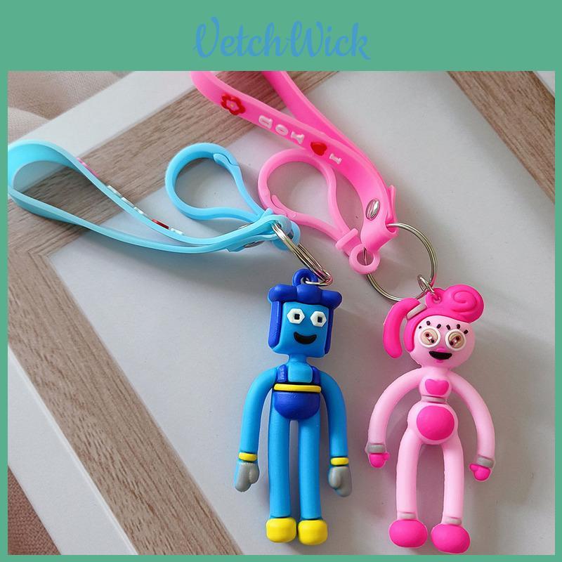 Poppy Playtime Трехмерный парный брелок Стильный и прочный силиконовый кулон