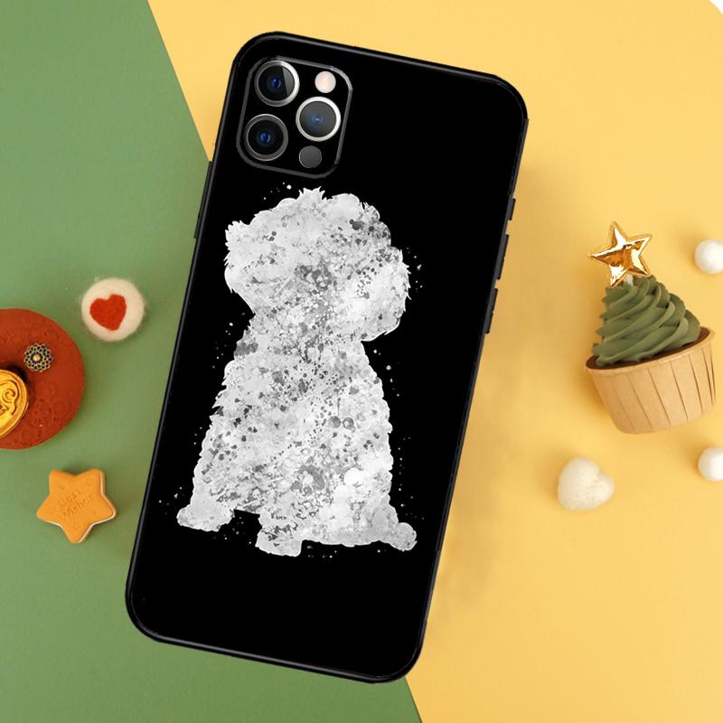 Милый Мультяшный Пудель Чехол для Телефона Для iPhone 17 16 14 13 12 11 15 Pro Max 12 13 Mini 16E 17 Air Ударопрочный Чехол