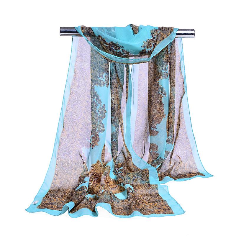 Весна/лето Новый женский шелковый шарф 50 * 160 см Имитация шелкового твила квадратный шарф Модный принт большой квадратный шарф профессиональный шарф