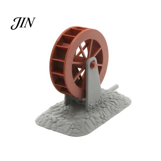 Fish Tank Ornament Waterwheel Skeleton Decoration for Tank, Spooky Skull Aquarium Underwater Decor Ornament, Landscaping Accessories