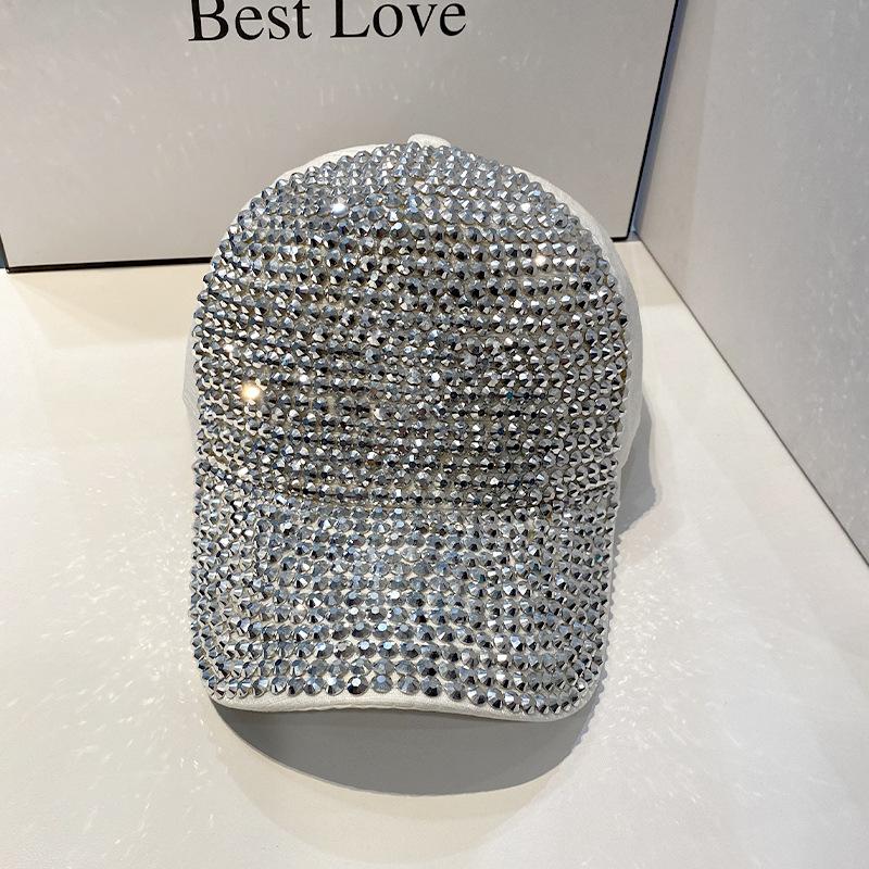 Летняя женская бейсболка Корейская дикая Весенне-осенняя Кепки со стразами Мода Индивидуальность Уличные акценты Хип-хоп шляпы EMA