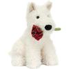 Jellycat Серия Ко Дню Святого Валентина Признание Монро Шотландский Терьер Хайлендер Держащий Розу Плюшевая Игрушка Набивная Кукла Сидячая Высота 25 см