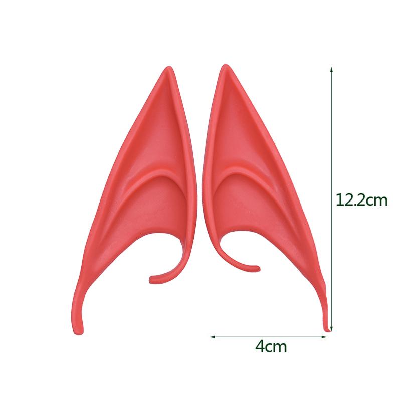 1Pair Cosplay Latex Fairy Angel Elf Ears Halloween Masquerade Party Costumes Halloween Party Decoration Supplies Photo Props