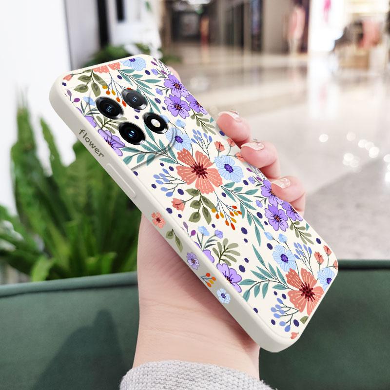 Чехол для телефона Miss Flower для Oneplus 11 11R 10 10R 10T 9R 9RT 9 8T 8 7 7T Pro 5G Жидкий силиконовый чехол