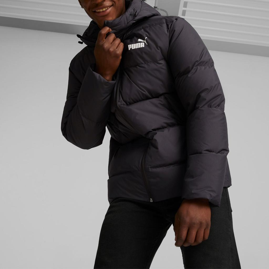 Puma Solid Color Casual Hooded Long Sleeve Jacket Men Jackets Black 849987-01