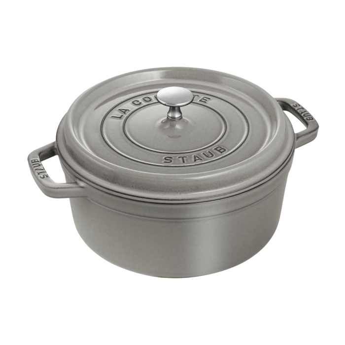 STAUB 405093120 - Cocotte ronde - Ø 26 cm - Gris graphite