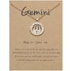 12 Zodiac Signs 3D Image Pendant Necklace Ins In Stock Zodiac Card Collarbone Chain
