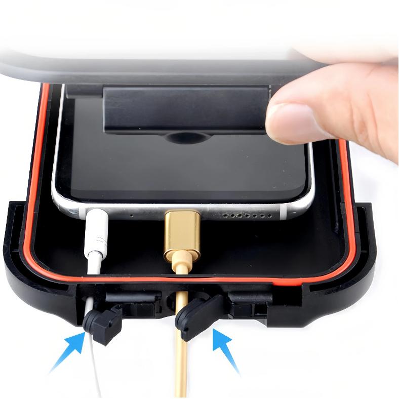 Car-Mounted Phone Holder, Suitable For Motorcycles And Bicycles, Waterproof, Shockproof, With Adjustable Height