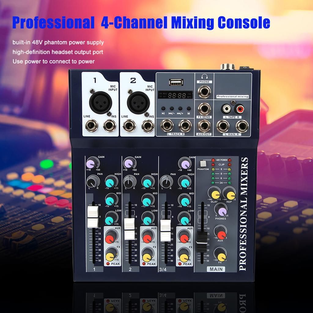 Профессиональный звукорежиссер 4?Консоль микширования каналов с Bluetooth