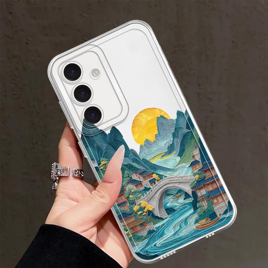 Чехол для телефона Samsung Galaxy A57 A34 A35 A36 A37 A56 A26 A24 A52 A54 A15 A52 A17 A25 A51 A14 A16 A55 A31 A23 Горный Арт