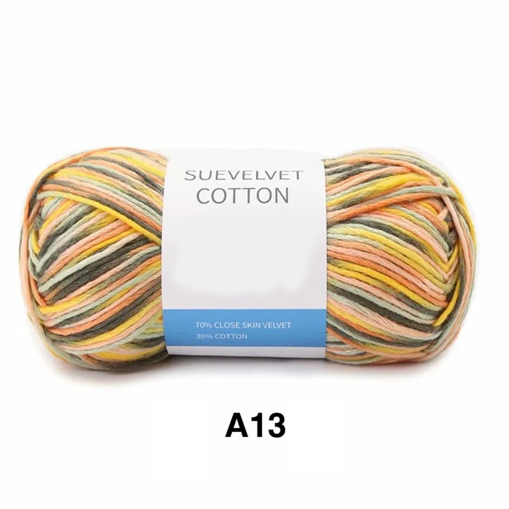 Crochet Yarn Knitting Cotton Yarn for DIY Hats Sweater Scarf Handcrafts Yarn Gradient Color Yarn for Crocheting Knitting