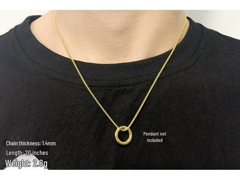 Модное ожерелье из круглых бусин из чистого серебра 999 пробы для мужчин и женщин - Длинная простая цепочка для свитера