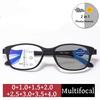Ultralight Outdoor Photochromic Reading Glasses Fashion Progressive Multifocal Farsighted Eyeglasses Finished Eyewear +1.0+1.5
