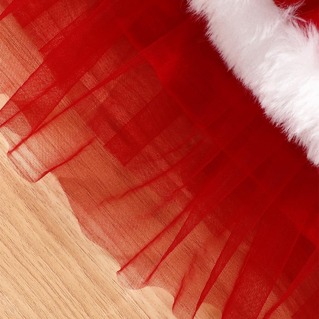 2024 Новые рождественские костюмы, платье для девочек, детское пышное газовое платье принцессы + повязка на голову, детская одежда