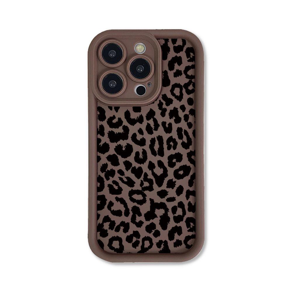 Черный чехол с леопардовым принтом для iPhone 16 Plus 15 14 13 12 11 Pro Max X XR XS Max 7 8 Plus SE 2022 Мягкий противоударный силиконовый чехол для задней панели телефона TPU