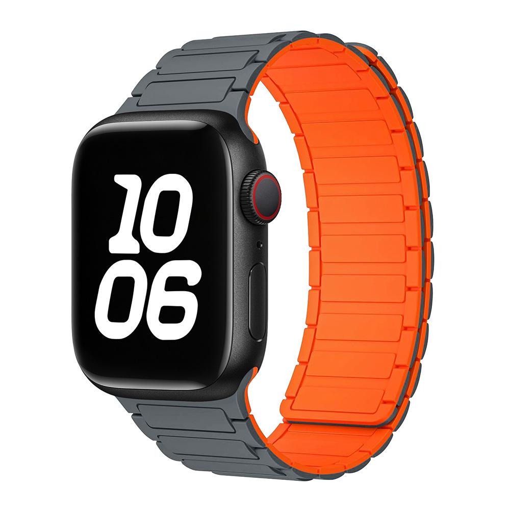 Силиконовый магнитный ремешок для часов Apple Watch Серии 1-11, Ultra 1-3, SE3