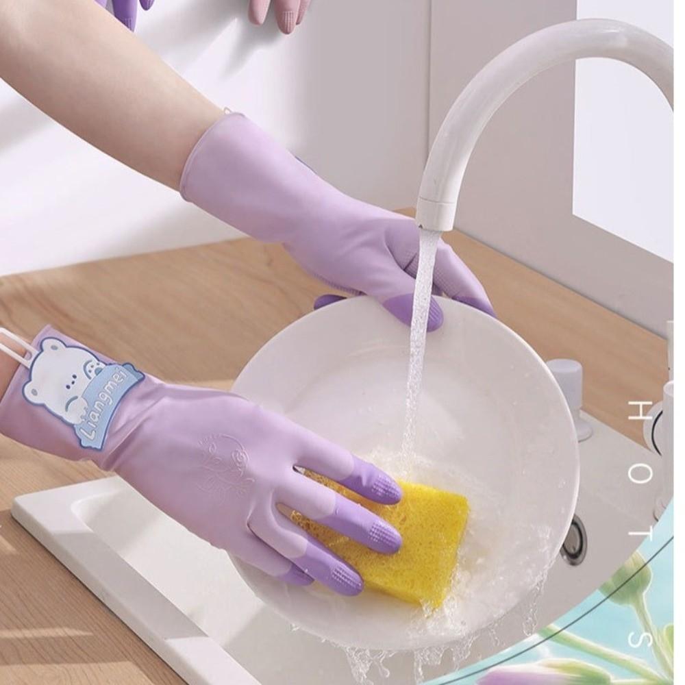 Natural Latex Household Cleaning Gloves Waterproof Latex Protective Gloves For Laundry Cleaning