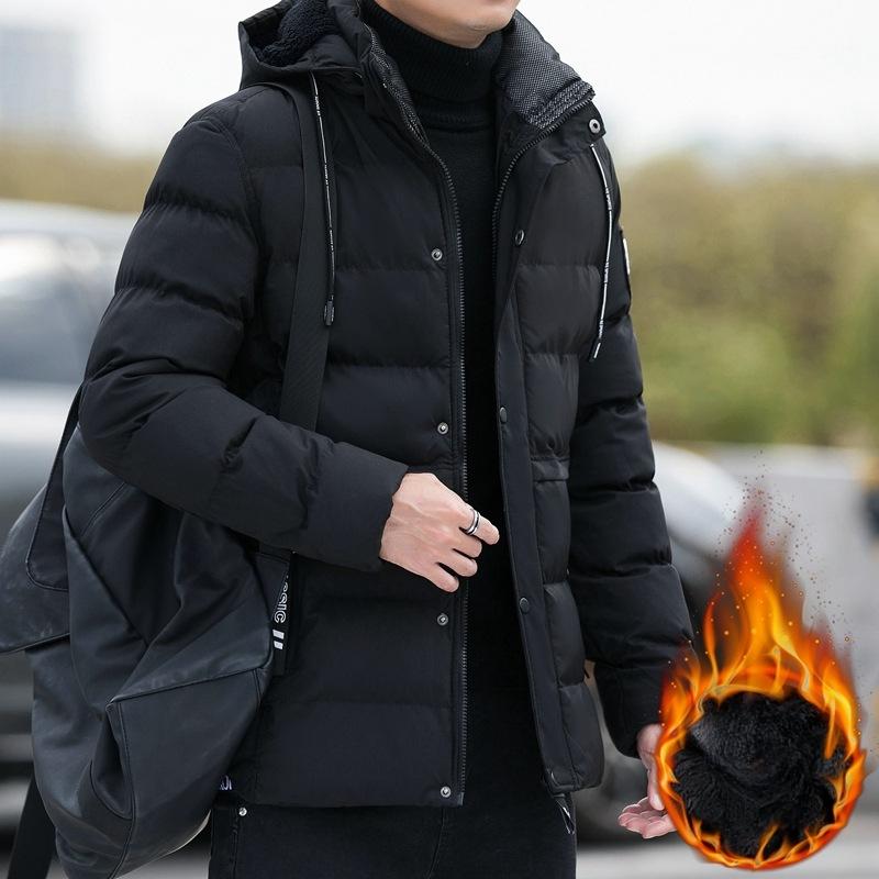 Padded Clothes Men's Winter Down Cotton Clothes Loose Thickened Bread Clothes Medium and Long Jackets