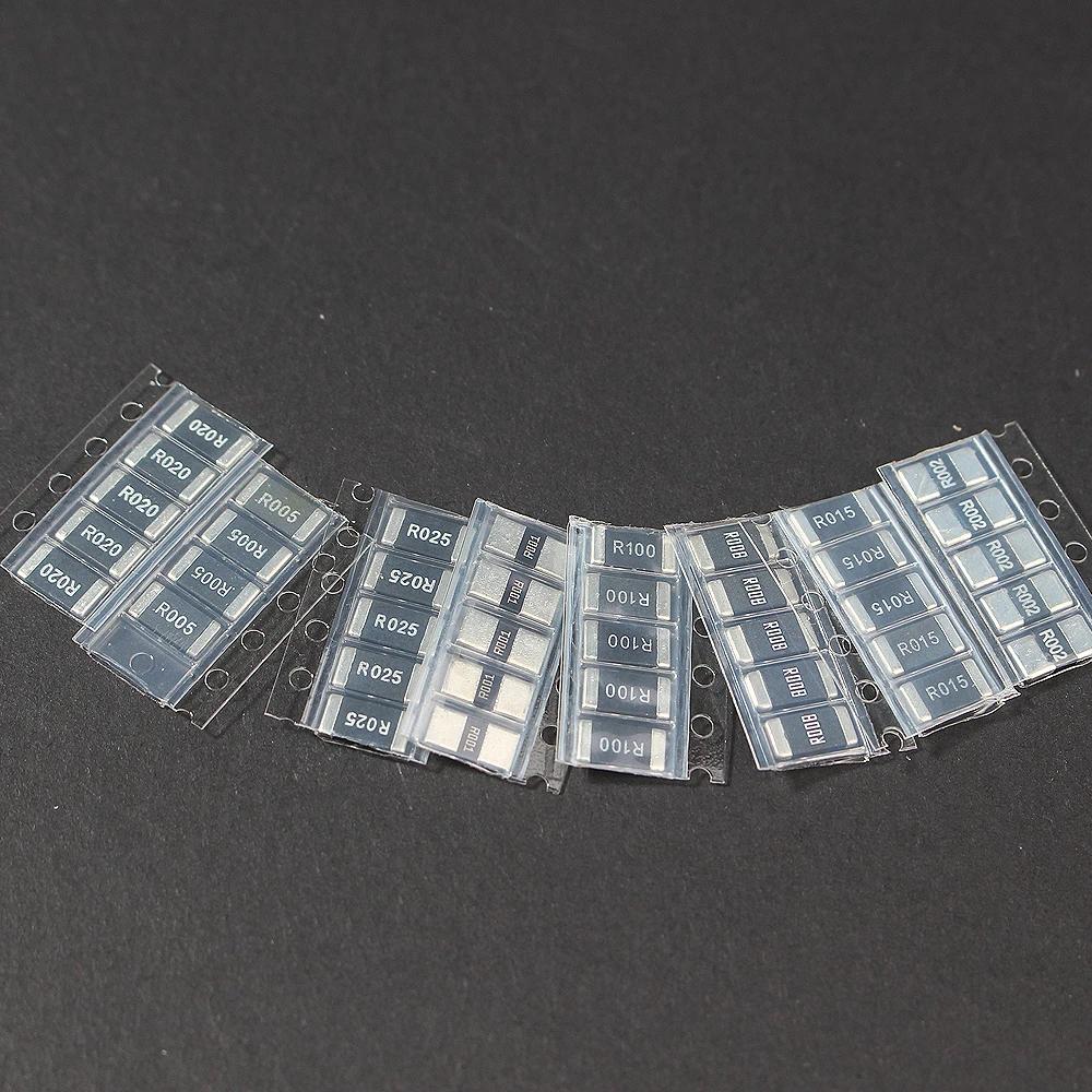 Набор SMD резисторов 50/200 шт. 1% Высокоточные 1210/2512 Набор резисторов 0.001 Ом ~ 0.1 Ом / 0.1 Ом ~ 0.82 Ом Сплавное сопротивление Новое чиповое сопротивление