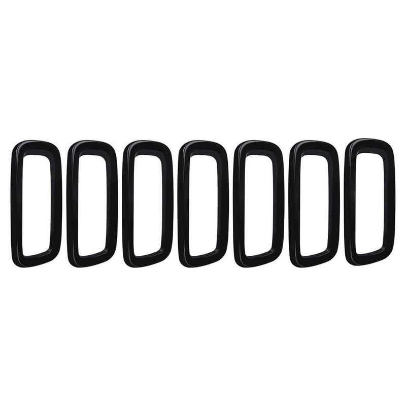 7pcs Front Grill Grille Insert Cover Trim Frame For Jeep Renegade 2015-2018