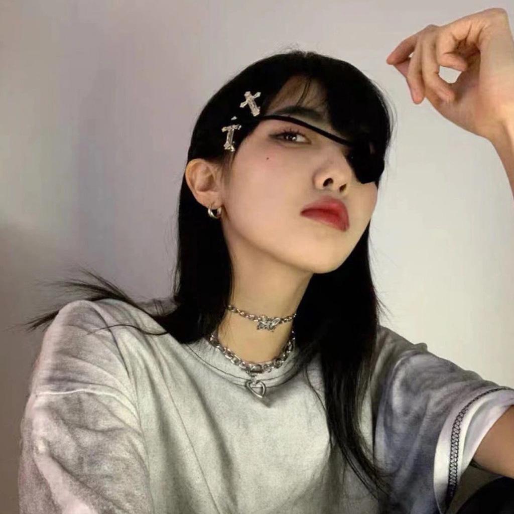 Готическая челка с перекрестной челкой, заколка в виде утконоса, винтажные заколки для волос, модный декор для хвоста на Хэллоуин, Нескользящие боковые заколки для волос для косплея