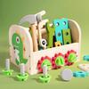 Kids Tool Set Pretend Play Workbench,Wooden,with Box,Construction Stem Learning for Boys Girls