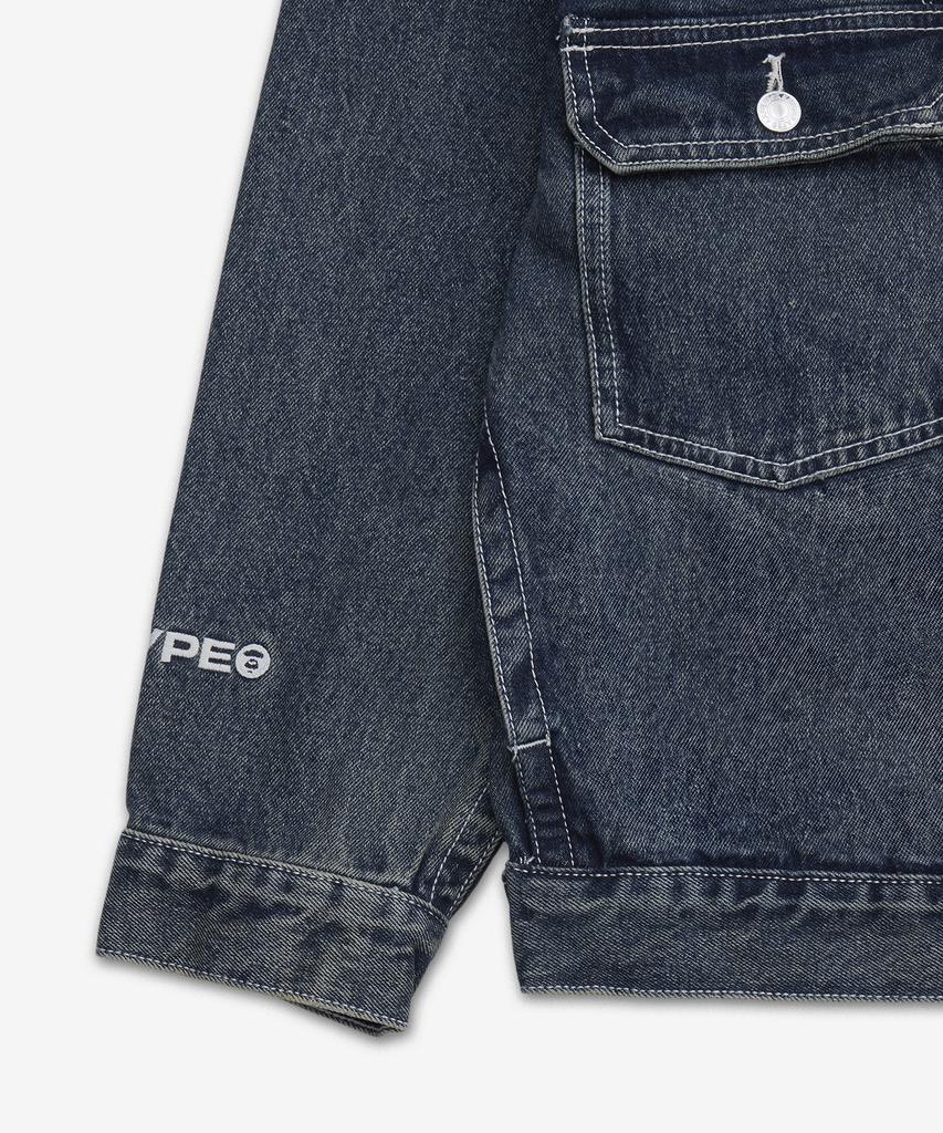 Aape Aapenow Detachable Hooded Denim Jacket - Blue / Aapljm7766Xxqblx