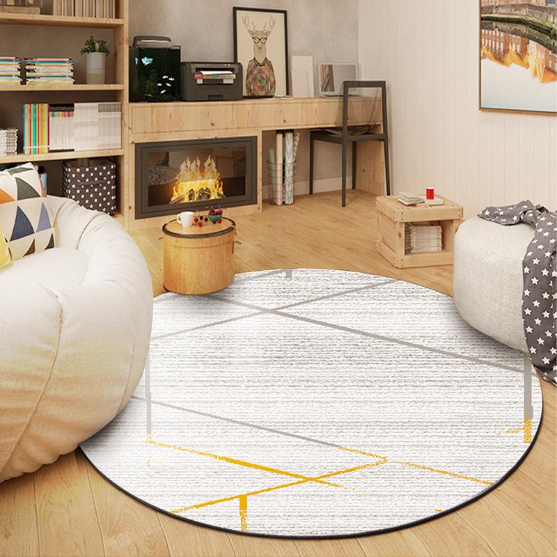 Круглый ковер для гостиной Геометрический абстрактный ковер под журнальный столик и диван Домашний ковер для спальни Прикроватный ковер