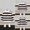 2025 Fashionable Boys' Striped Sweater: Handsome Toddler Spring/Autumn Knitwear
