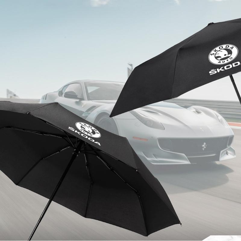 NADH5 Car valve core Car Automatic Folding Windproof Sunshade Umbrella For Skoda KAROQ FABIA YETI KAMIQ UPERB RAPID