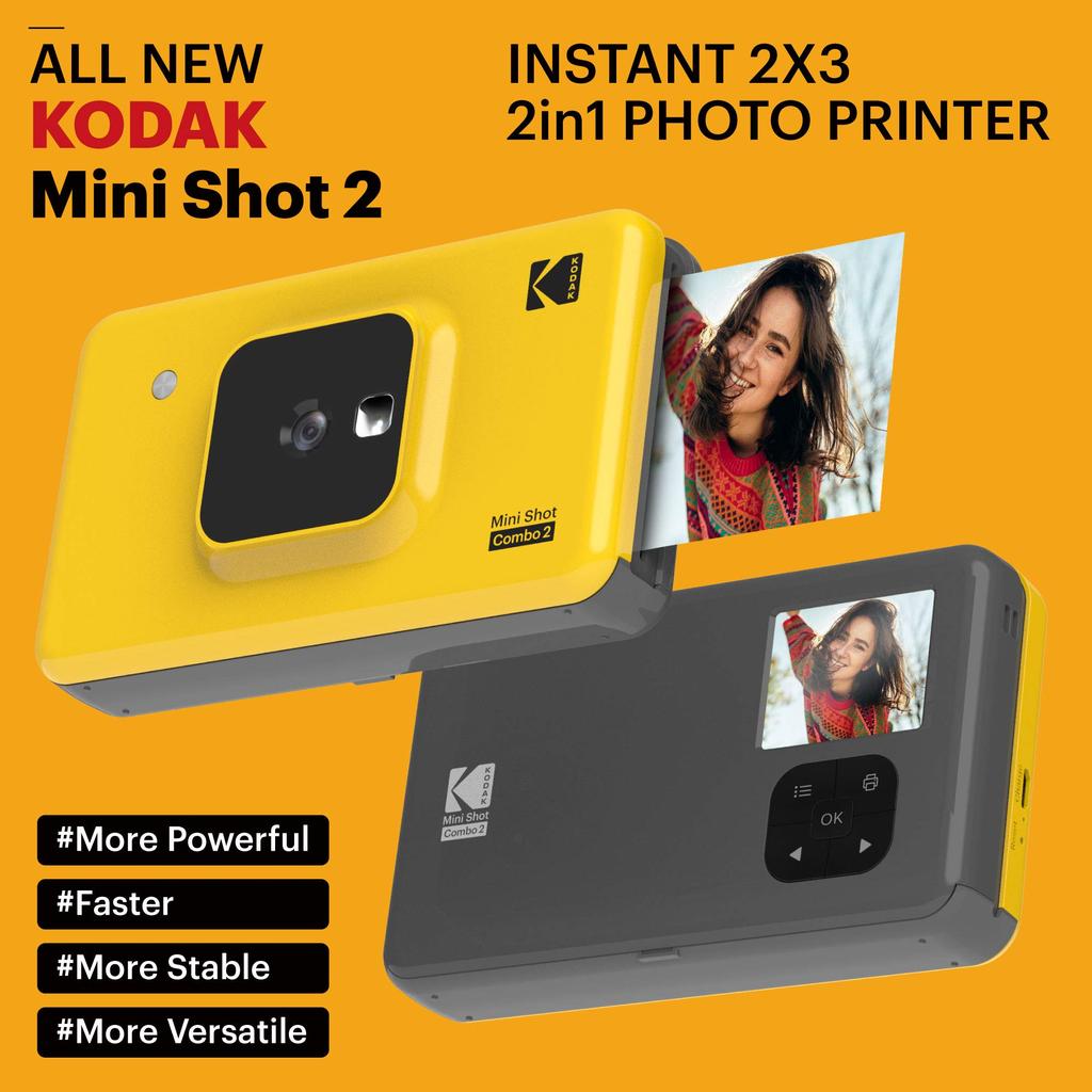 KODAK Instant Camera Printer C210 Yellow, 10 Megapixels, Bluetooth Connectivity, C210YE [Official Japanese Product]