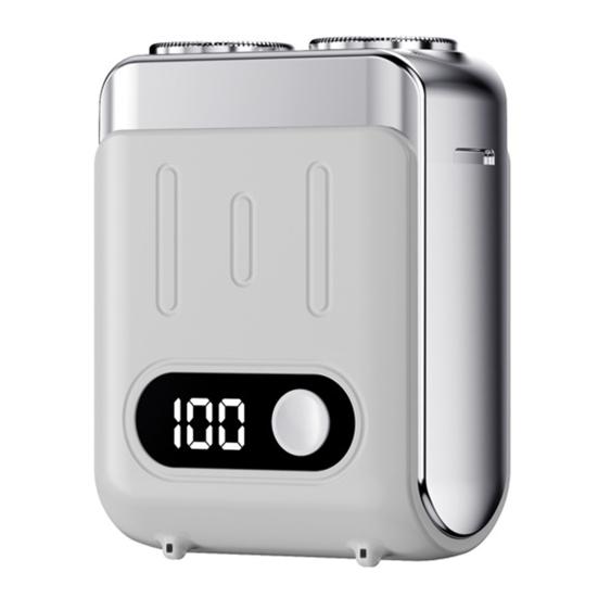 Мужская электробритва IPX7 Водонепроницаемая мини-бритва карманного размера с зарядкой от USB, беспроводная роторная бритва с высокоскоростным мотором и светодиодным дисплеем, портативная бритва