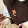 Kangaroo Wooden Brooch Puppy Kitty Scarf Buckle Cartoon Animal Sweater Pin  Party