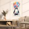 Cute Funny Retro Animal Penguin Couple Animal Art Poster Canvas Painting Wall Prints Picture for Living Room Home Decor