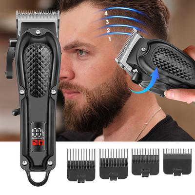 Парикмахерский электрический триммер для волос для мужчин, перезаряжаемая беспроводная бритва для бороды, регулируемая длина волос, электрическая машинка для стрижки волос, инструмент для стрижки