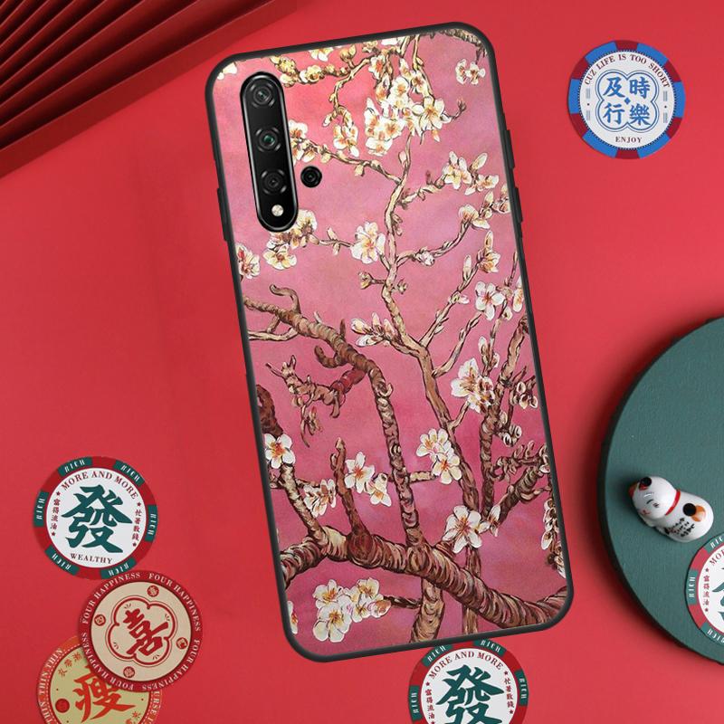 Цветущая миндальная ветвь Для Huawei Nova Y60 Y70 Y90 Y72 Y73 Y61 Y91 7i 8i 11i 12i 12s 9 10 SE P20 P30 P40 Lite Чехол
