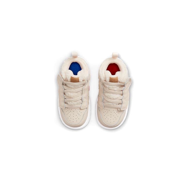 Детские кроссовки Air Jordan 1 Mid ALT Utility TD Fleece Tan Pearl-White Dark-Driftwood DO2210-264