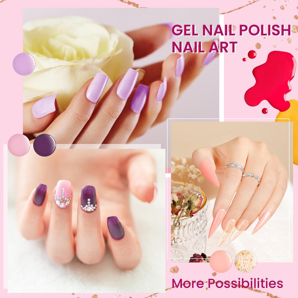 PHOENIXY 10 шт. чистый цвет гель-лак для ногтей яркий для нейл-арта лак база верхнее покрытие светодиодная/УФ-лампа 8 мл набор гелей для лака