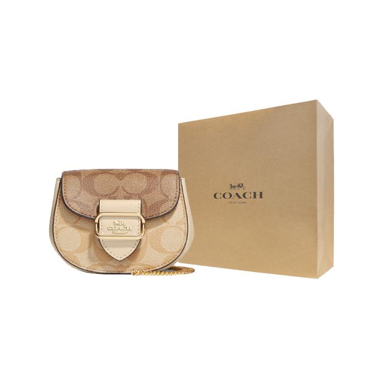 Новая парусиновая сумка-седло COACH Morgan с кожаной отделкой, кроссбоди, на плечо, женская, хаки, CJ541-IMU4V