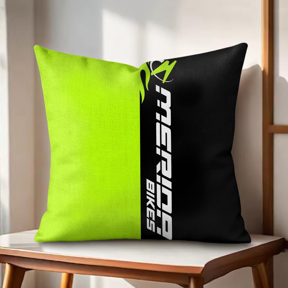 Fashion MMeridaS Bikes Cushion Cover Natural Linen Organic Fabric DoubleSided Printing Couch Pillow Covers Home Decor